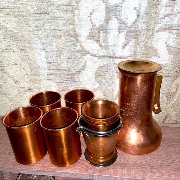 Other - Pure Copper Set plus more 3 glasses and bucket 🪣